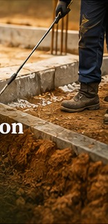 Anti-termite construction-site treatment